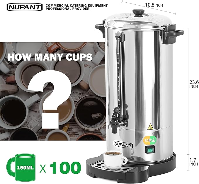 The Commercial Coffee Urn 100 Cup/15L Coffee Dispenser