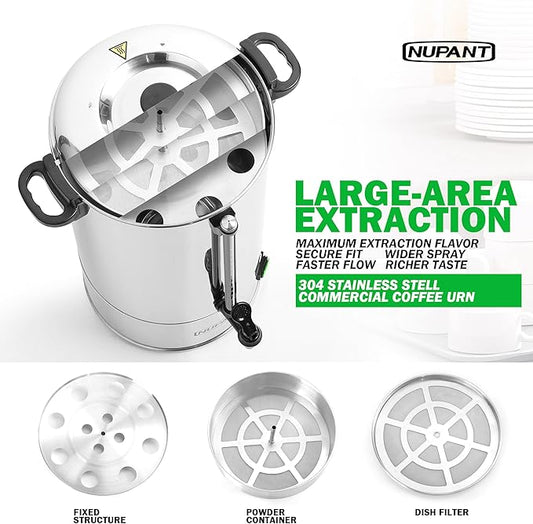 The Commercial Coffee Urn 100 Cup/15L Coffee Dispenser